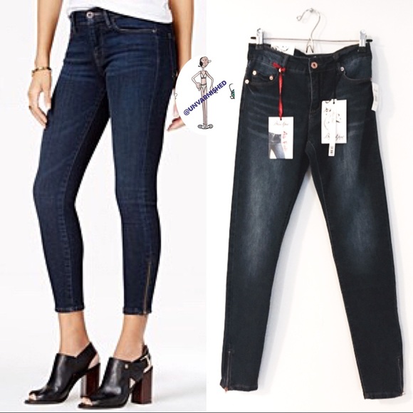 Blue Epic Denim Crop Ankle Zipper Skinny - Picture 5 of 9